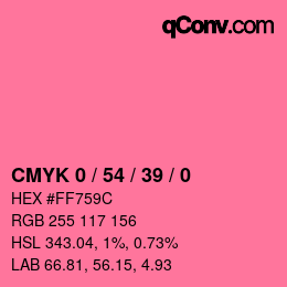 Color code: CMYK 0 / 54 / 39 / 0 | qconv.com