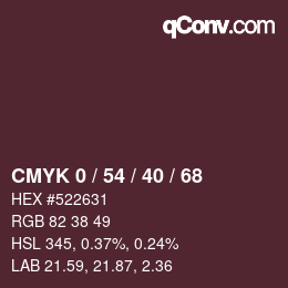 Color code: CMYK 0 / 54 / 40 / 68 | qconv.com