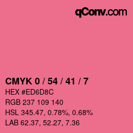 Color code: CMYK 0 / 54 / 41 / 7 | qconv.com