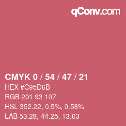 Color code: CMYK 0 / 54 / 47 / 21 | qconv.com