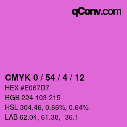 Color code: CMYK 0 / 54 / 4 / 12 | qconv.com