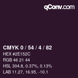 Color code: CMYK 0 / 54 / 4 / 82 | qconv.com