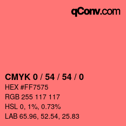 Color code: CMYK 0 / 54 / 54 / 0 | qconv.com