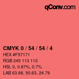 Color code: CMYK 0 / 54 / 54 / 4 | qconv.com