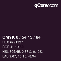 Color code: CMYK 0 / 54 / 5 / 84 | qconv.com