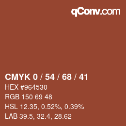 Código de color: CMYK 0 / 54 / 68 / 41 | qconv.com