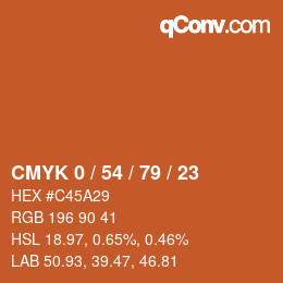 Color code: CMYK 0 / 54 / 79 / 23 | qconv.com