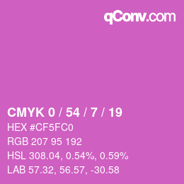 Código de color: CMYK 0 / 54 / 7 / 19 | qconv.com