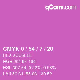 Color code: CMYK 0 / 54 / 7 / 20 | qconv.com
