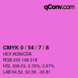 カラーコード: CMYK 0 / 54 / 7 / 8 | qconv.com