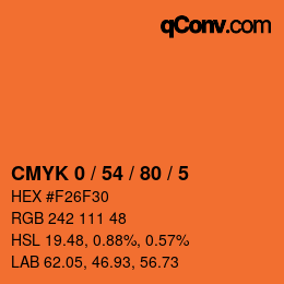 Color code: CMYK 0 / 54 / 80 / 5 | qconv.com