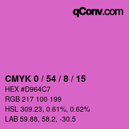 カラーコード: CMYK 0 / 54 / 8 / 15 | qconv.com