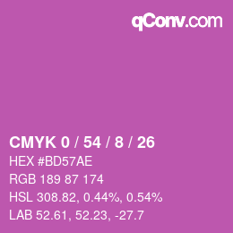 Color code: CMYK 0 / 54 / 8 / 26 | qconv.com