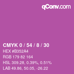 Color code: CMYK 0 / 54 / 8 / 30 | qconv.com