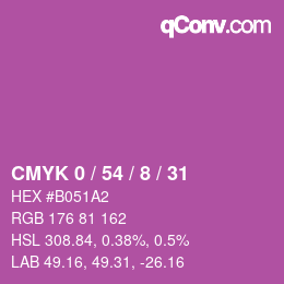 Color code: CMYK 0 / 54 / 8 / 31 | qconv.com