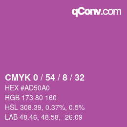 Color code: CMYK 0 / 54 / 8 / 32 | qconv.com