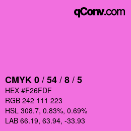 Color code: CMYK 0 / 54 / 8 / 5 | qconv.com