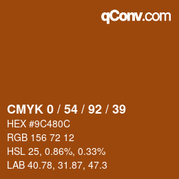 Color code: CMYK 0 / 54 / 92 / 39 | qconv.com