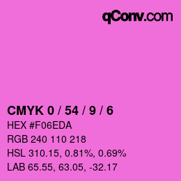 カラーコード: CMYK 0 / 54 / 9 / 6 | qconv.com