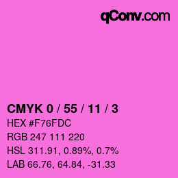 Color code: CMYK 0 / 55 / 11 / 3 | qconv.com