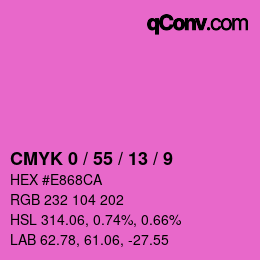 Color code: CMYK 0 / 55 / 13 / 9 | qconv.com