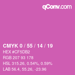 Código de color: CMYK 0 / 55 / 14 / 19 | qconv.com