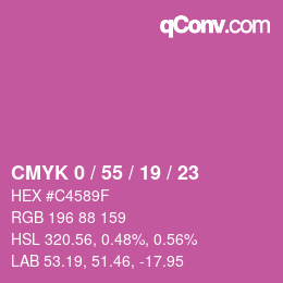 Color code: CMYK 0 / 55 / 19 / 23 | qconv.com