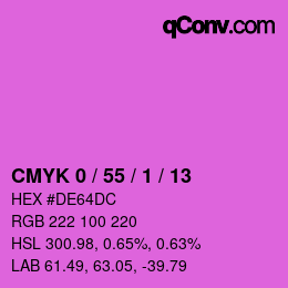 Color code: CMYK 0 / 55 / 1 / 13 | qconv.com
