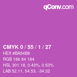 Color code: CMYK 0 / 55 / 1 / 27 | qconv.com
