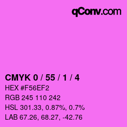 カラーコード: CMYK 0 / 55 / 1 / 4 | qconv.com
