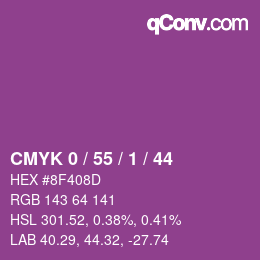 Color code: CMYK 0 / 55 / 1 / 44 | qconv.com