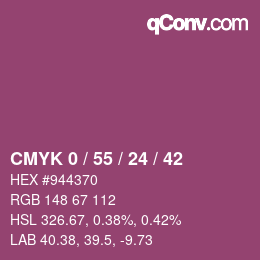 Color code: CMYK 0 / 55 / 24 / 42 | qconv.com