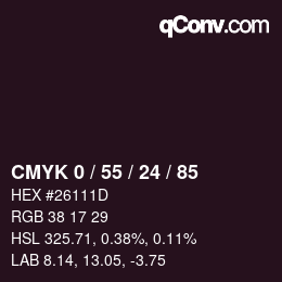 Color code: CMYK 0 / 55 / 24 / 85 | qconv.com