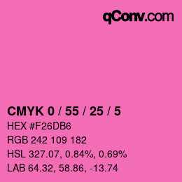 Color code: CMYK 0 / 55 / 25 / 5 | qconv.com