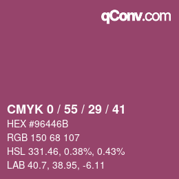 Color code: CMYK 0 / 55 / 29 / 41 | qconv.com
