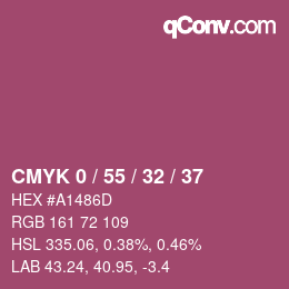 Color code: CMYK 0 / 55 / 32 / 37 | qconv.com