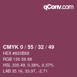 Color code: CMYK 0 / 55 / 32 / 49 | qconv.com