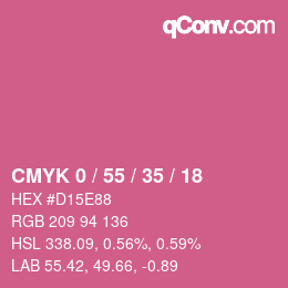 颜色代码: CMYK 0 / 55 / 35 / 18 | qconv.com