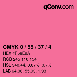 Color code: CMYK 0 / 55 / 37 / 4 | qconv.com