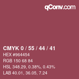 Color code: CMYK 0 / 55 / 44 / 41 | qconv.com