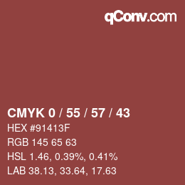 Color code: CMYK 0 / 55 / 57 / 43 | qconv.com