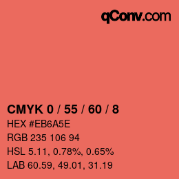 Color code: CMYK 0 / 55 / 60 / 8 | qconv.com