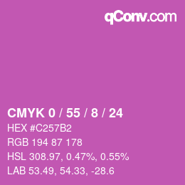 Color code: CMYK 0 / 55 / 8 / 24 | qconv.com