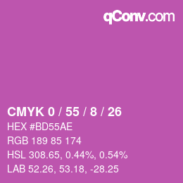 Color code: CMYK 0 / 55 / 8 / 26 | qconv.com