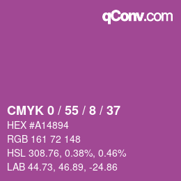 Color code: CMYK 0 / 55 / 8 / 37 | qconv.com