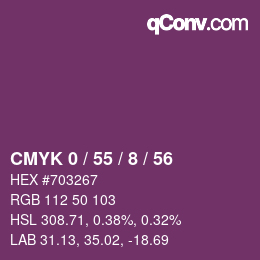 Color code: CMYK 0 / 55 / 8 / 56 | qconv.com