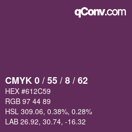 Color code: CMYK 0 / 55 / 8 / 62 | qconv.com