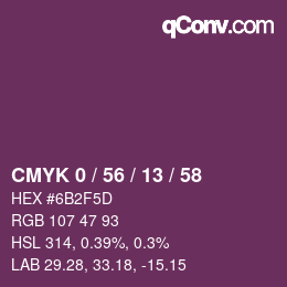 颜色代码: CMYK 0 / 56 / 13 / 58 | qconv.com