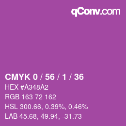 Color code: CMYK 0 / 56 / 1 / 36 | qconv.com