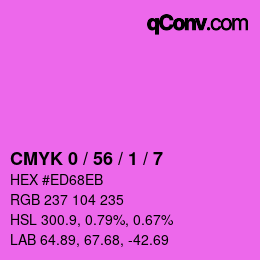 Color code: CMYK 0 / 56 / 1 / 7 | qconv.com